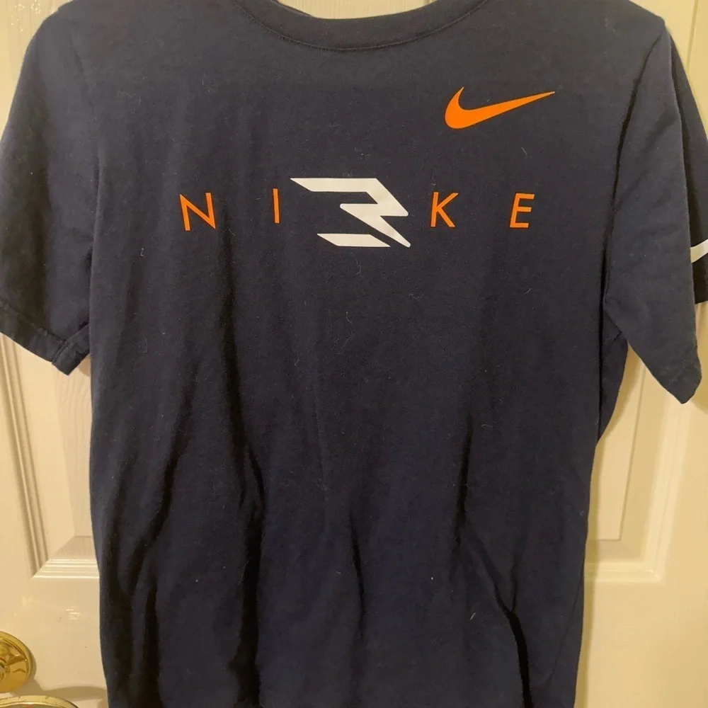 Nike Kids Tee with Orange Logo and White Detail